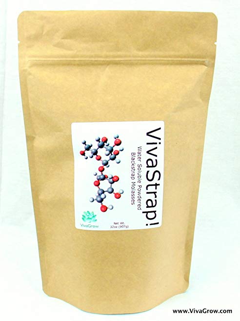 VivaStrap! Powdered Blackstrap Molasses Unsulphured Water Soluble 32oz