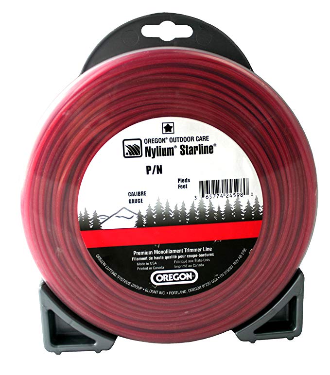 Oregon 110278 Nylium Starline .105-Inch-by-225-Foot 1-Pound Coil of String Trimmer Line, Red