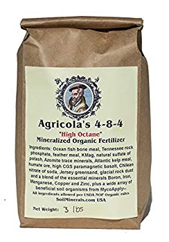 Agricola's 4-8-4 High-Octane Mineralized Organic Fertilizer (3 lbs)