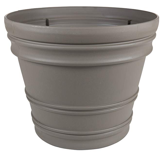 Fiskars 206071689 Planterra Rolled Rim Pot, Cement, 16-Inch