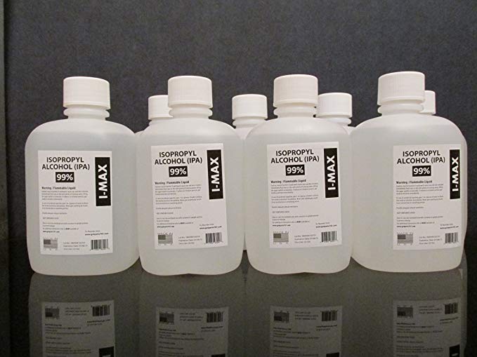 Isopropanol 99.5% - 8 Liters (One Liter, 33.8 oz, greater than one US Quart) 8X1 Liter Case