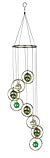 Red Carpet Studios Venetian Glass Spiral Tunes Wind Catcher, 32-Inch Long, Peace Sign