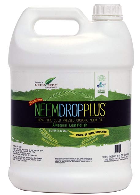 Neemtree Organics Neem Drop Plus - Highest Quality - 100% Cold Pressed Organic Neem Oil (5L)