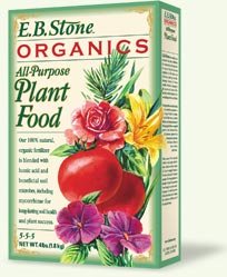 EB Stone Organic All Purpose 5-5-5 Plant Food 15lbs.