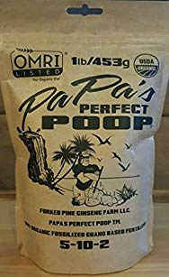 Papas Perfect Poop 100% organic plant food & fertilizer. Patented & OMRI listed