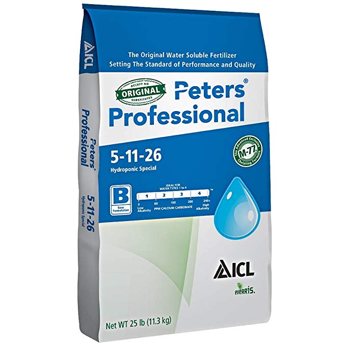 Peters Professional Hydroponic Special Fertilizer, 5-11-26 (25 Pound Bag)