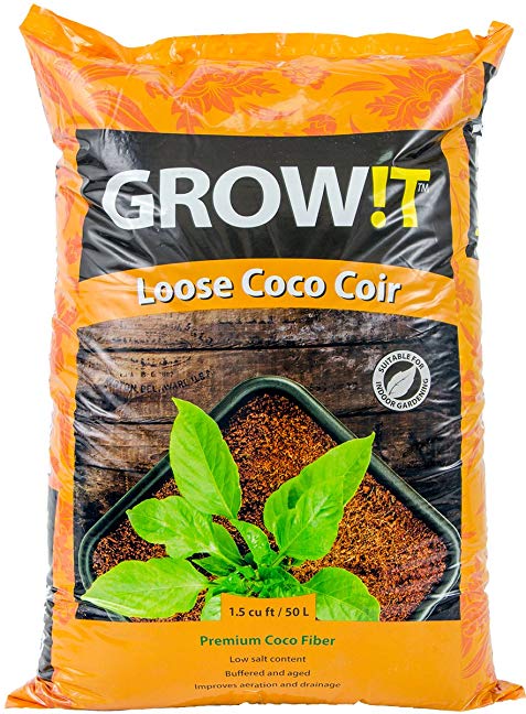 GROW!T Premium Coco Coir , Loose 1.5 Cubic Foot Bag