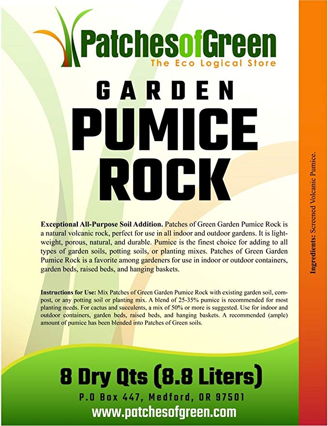 Patches of Green VOLCANIC GARDEN PUMICE ROCK from 8 Dry Quarts Bag