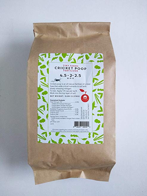 Cricket Poop Fertilizer (Insect Frass) - 4.5-2-2.5 (5 lb.)