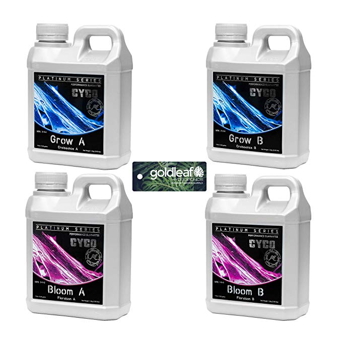 CYCO Platinum Series Base Nutrient Kit w/ Grow and Bloom - Liter Size