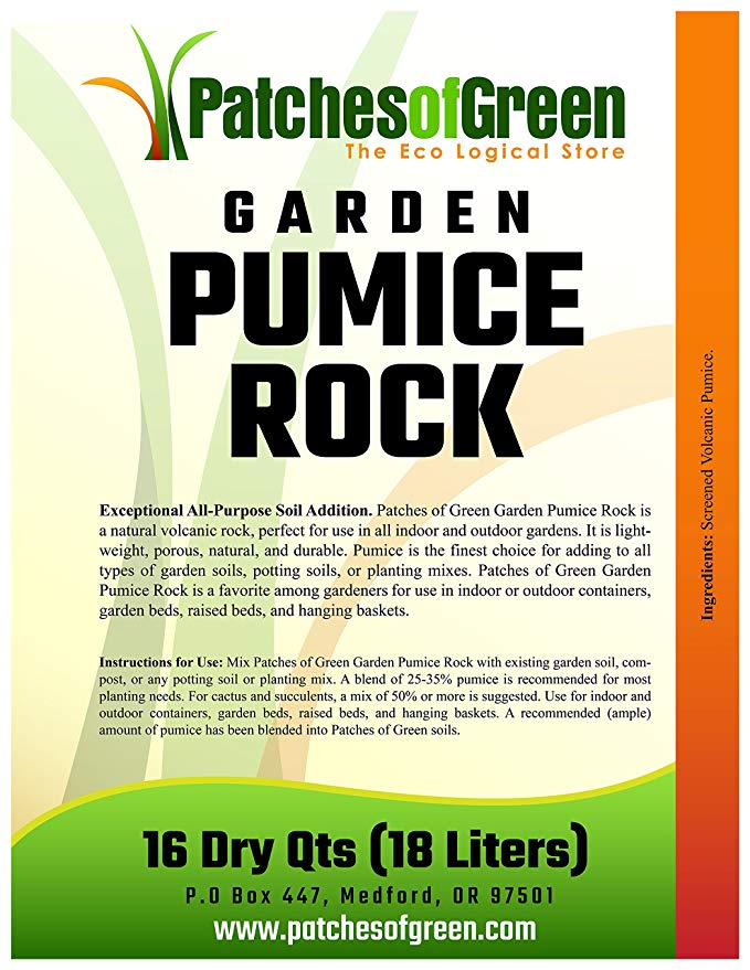 Patches of Green VOLCANIC GARDEN PUMICE ROCK from 16 Dry Quarts Bag