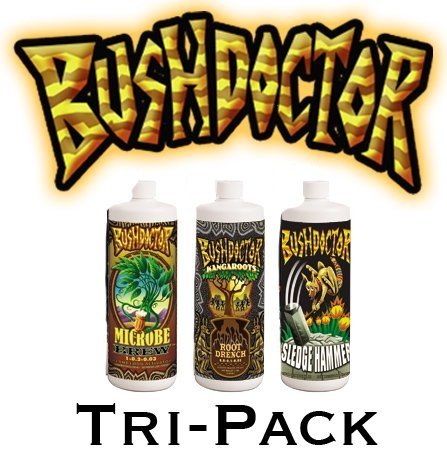 Fox Farm Bush Doctor Tri-pack Kangaroots, Microbe Brew, Sledgehammer 1 Pint Each