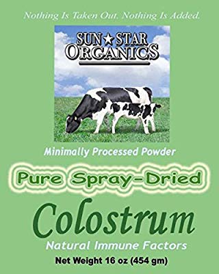 Sun Star Organics Native Colostrum - High 20 IgG - 1st Milkings (1 Pound)