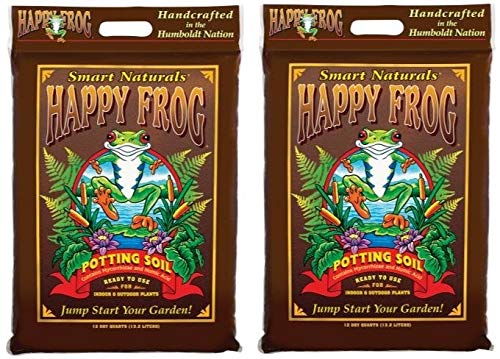 Fox Farm FX14054 Happy Frog Potting Soil, 12 Quart (2-(Pack))