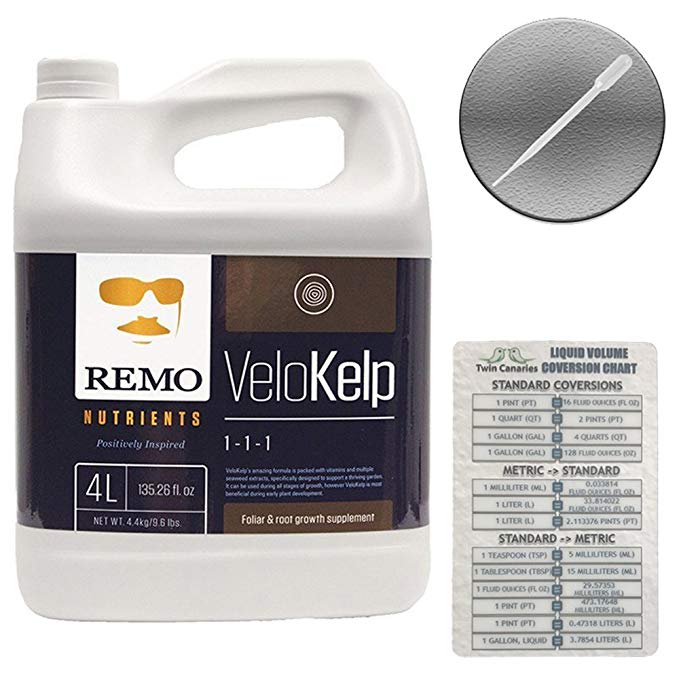 REMO NUTRIENTS VELOKELP + TWIN CANARIES CHART & PIPETTE - 4 LITER