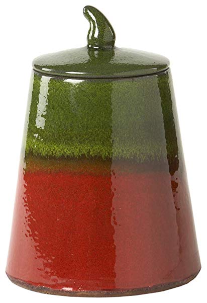 Napa Firelite Jubilee, Green Glazed Ceramic, 10-Inch Tall by 8-1/2-Inch Diameter