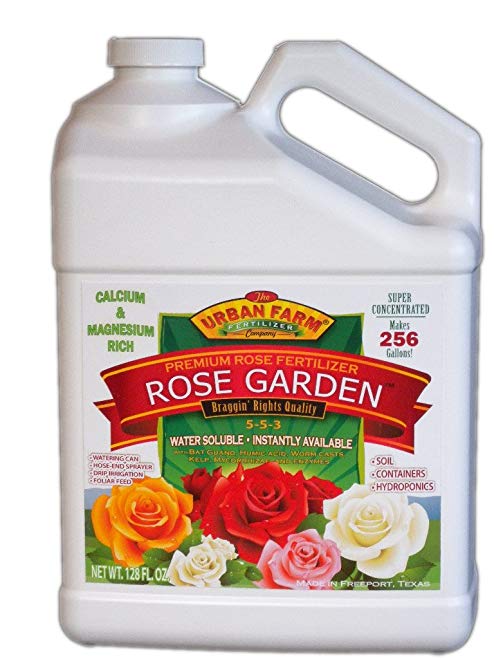 Urban Farm Fertilizers Rose Garden Professional Rose Fertilizer. 1 Gallon. Makes 256 gals.