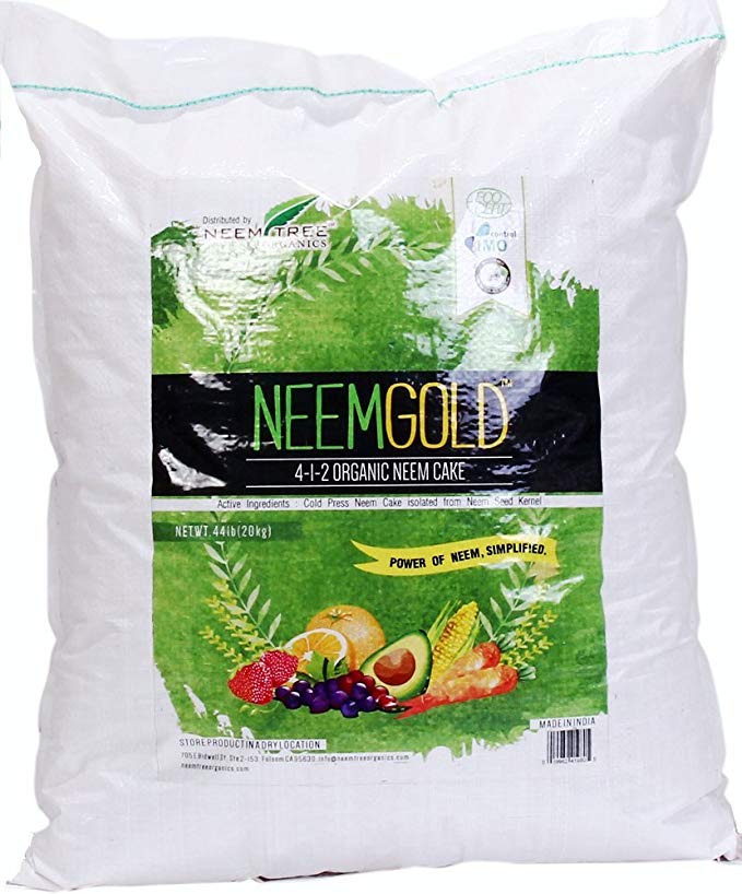 Neemtree Organics Neem Gold ( 4-1-2 ) Organic, Vegan Neem Seed Meal Fertilizer (44lb)